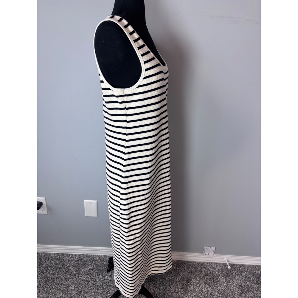 Thread & Supply  Striped Tank Midi Dress Black White‎ Knit Ribbed Sleeveless Med - Picture 9 of 15